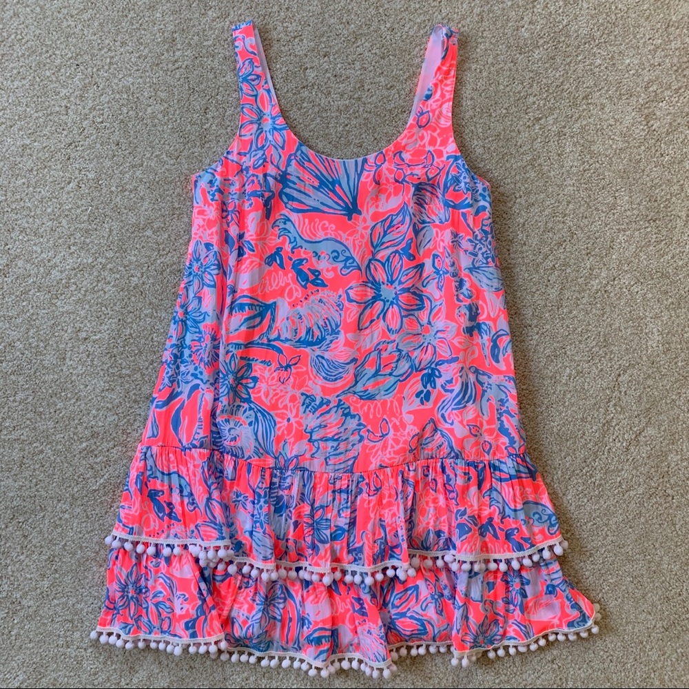 Lilly Pulitzer Natashia Pink Sun Ray Summer Siren Dress View 3